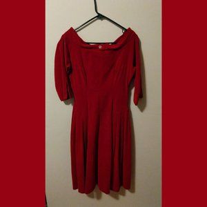 Red Velvet vintage dress